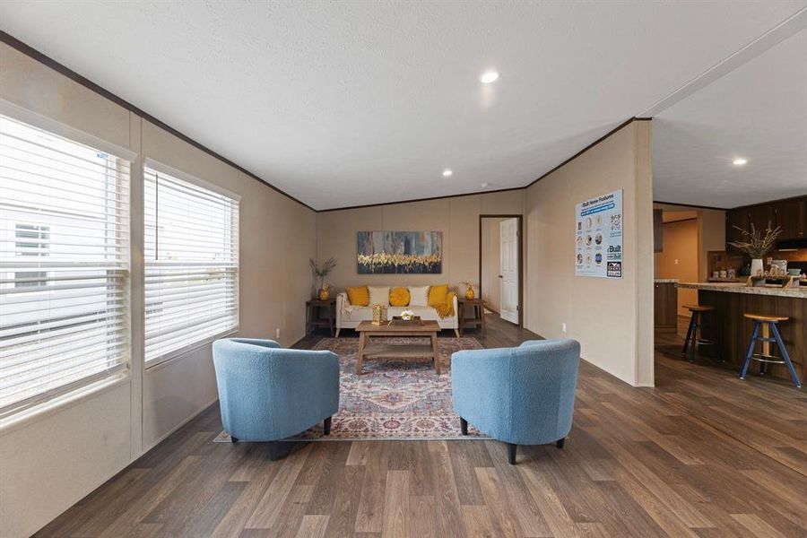 Furnished interior view inside a new home in , Sunset (Image 34).