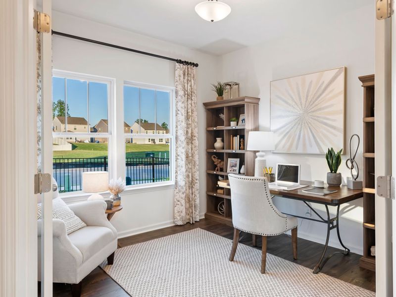 Representative furnished interior of a home built from the Jasper II by True Homes in Colvin Park, Rock Hill (Image 10).