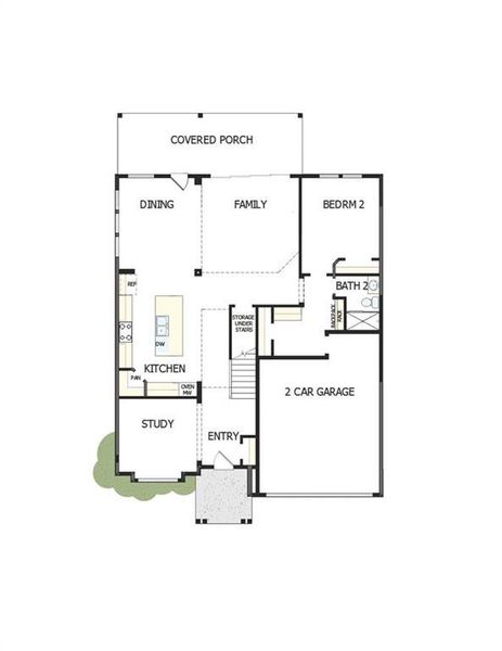 2D floor plan layout of this home in Havencroft, Woodstock, GA (Image 3).