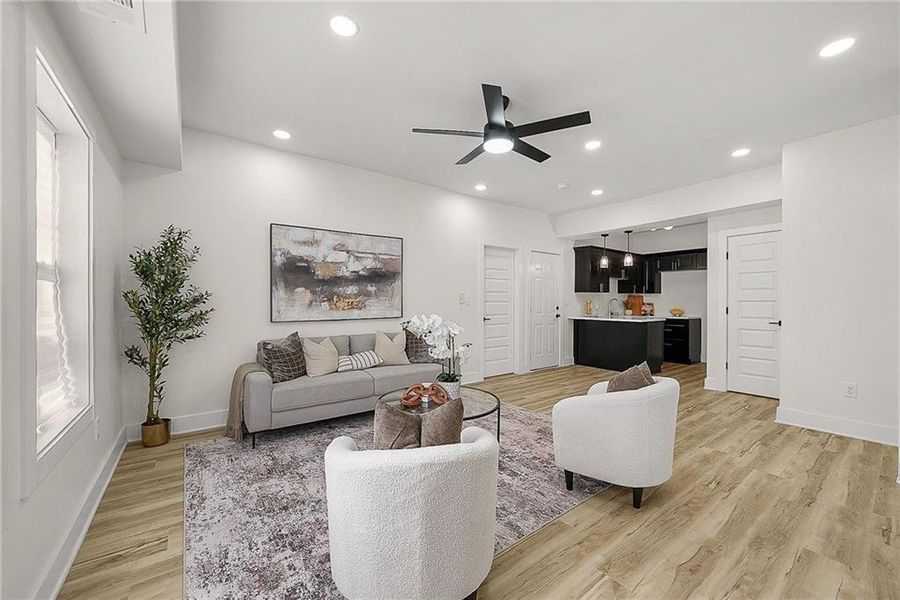 Furnished interior view inside a new home in , Atlanta (Image 9). Furnished interior view inside a new home in , Atlanta (Image 9).