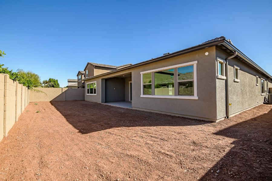 Exterior details and patio area of a home in Elegance at Eastmark, Mesa (Image 30).
