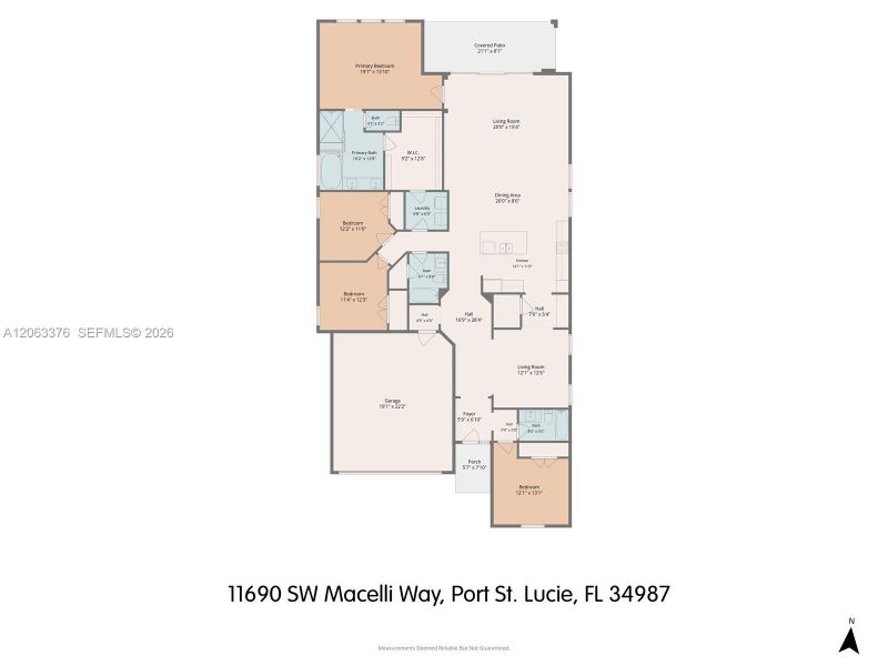 2D floor plan layout of this home in , Port St. Lucie, FL (Image 5). 2D floor plan layout of this home in , Port St. Lucie, FL (Image 5).