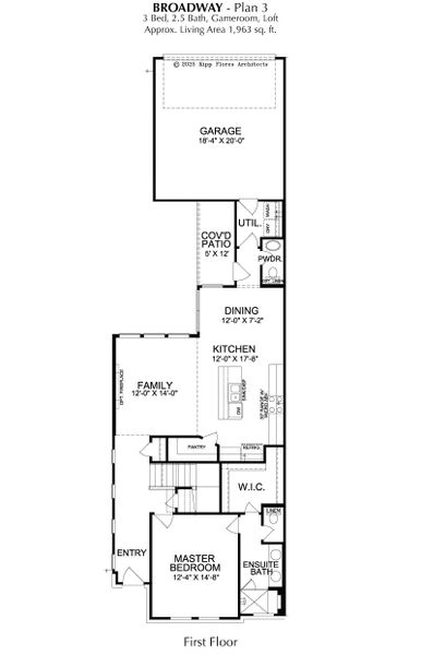 2D floor plan layout for the Broadway by Landon Homes in Fields - East Village, Frisco, TX (Image 5). 2D floor plan layout for the Broadway by Landon Homes in Fields - East Village, Frisco, TX (Image 5).