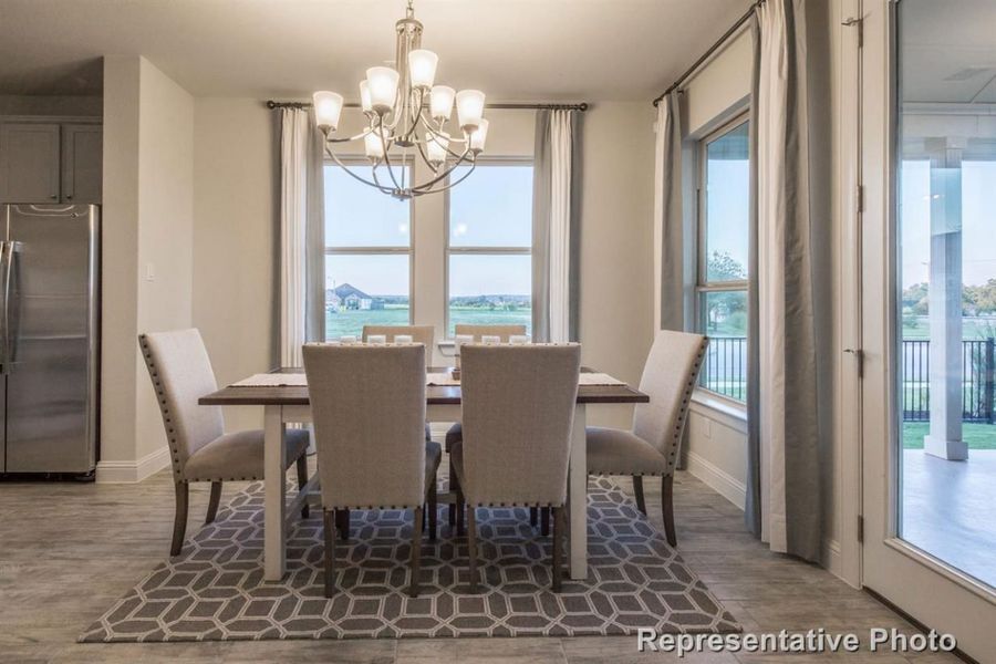 Representative furnished interior of a home built from the Oaks 2512 by Brohn Homes in Oaks at San Gabriel, Georgetown (Image 11).