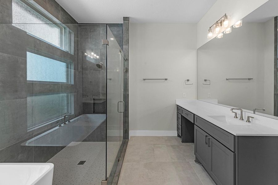 Furnished interior view inside a new home in Bridgeland, Cypress (Image 29).