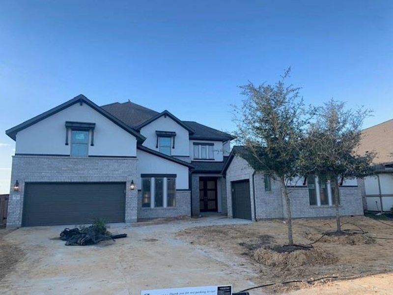 In-progress construction of a new home in Dunham Pointe 70', Cypress, TX (Image 6).