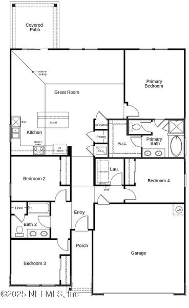 2D floor plan layout of this home in Copper Ridge, Jacksonville, FL (Image 3).