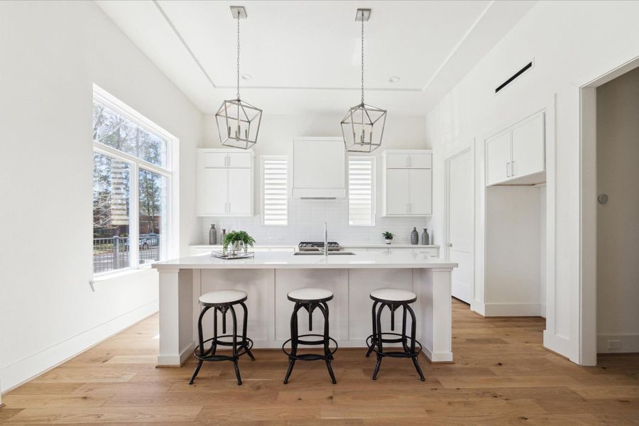 Heart of the Home - This efficient and elegant, purposefully designed kitchen. It offers a range of spaces for both, everyday casual dining and masterful, entertaining. The open plan connects the kitchen and dining.
