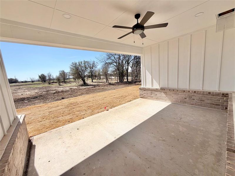 Huge covered back porch