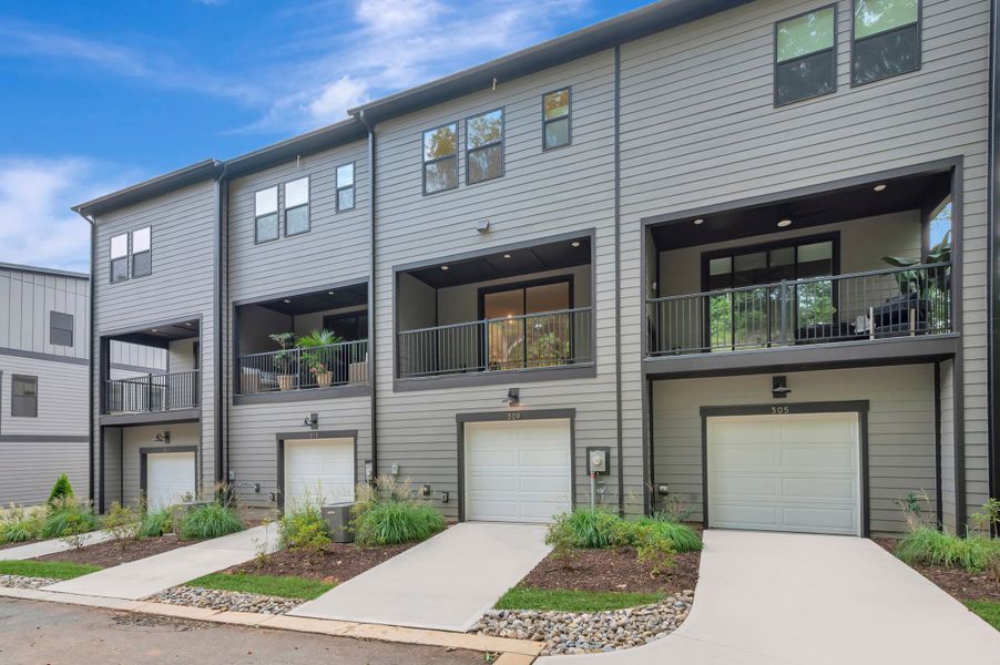 Exterior details and patio area of a home in Old Town Village, Waxhaw (Image 3).