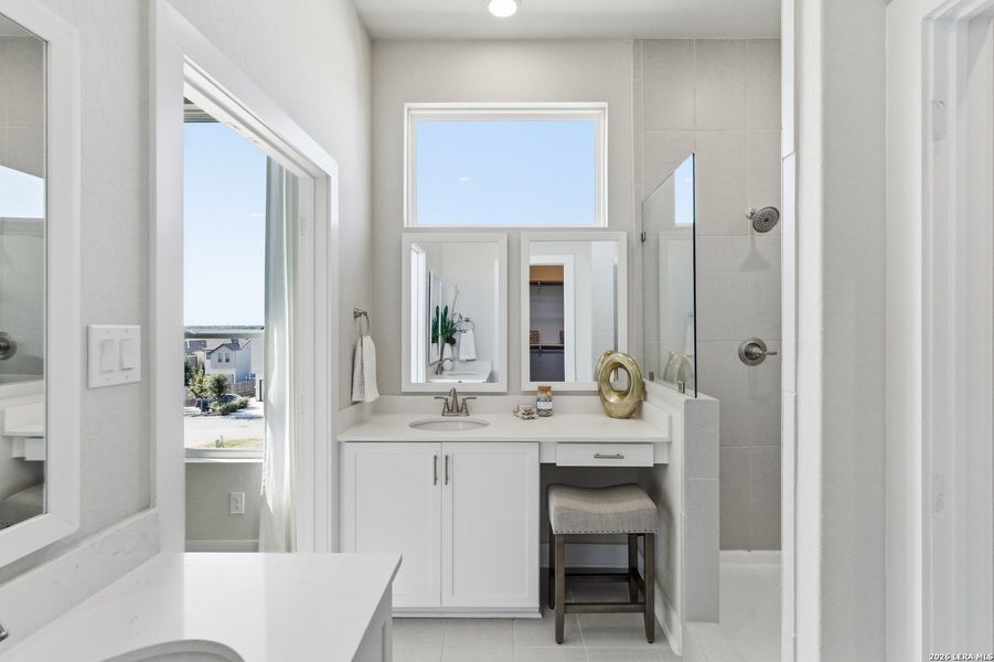 Furnished interior view inside a new home in Centero at Stone Oak, San Antonio (Image 31). Furnished interior view inside a new home in Centero at Stone Oak, San Antonio (Image 31).