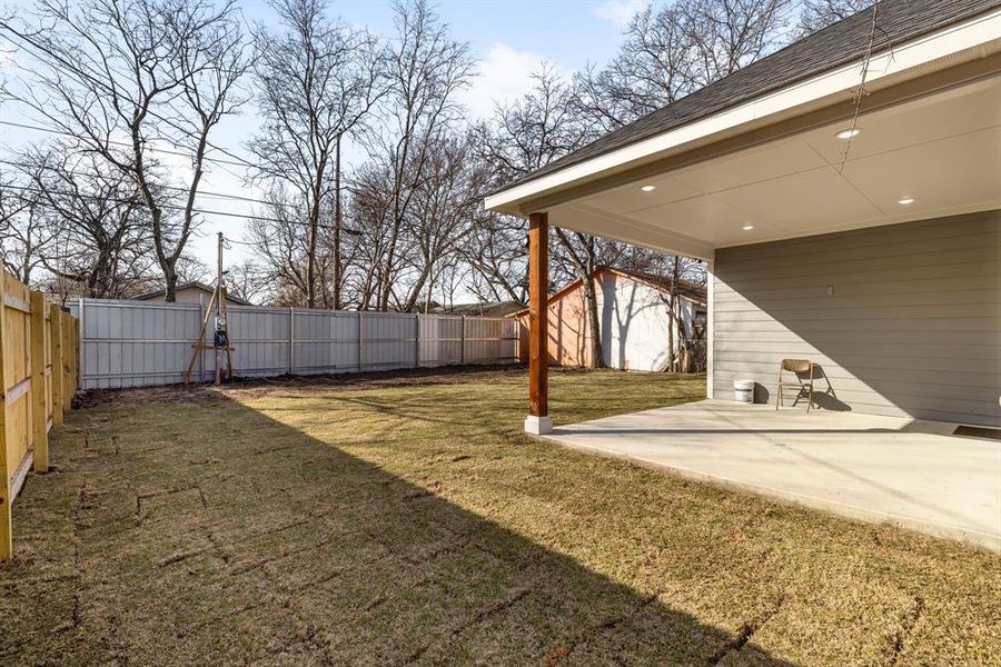 View of yard featuring a patio