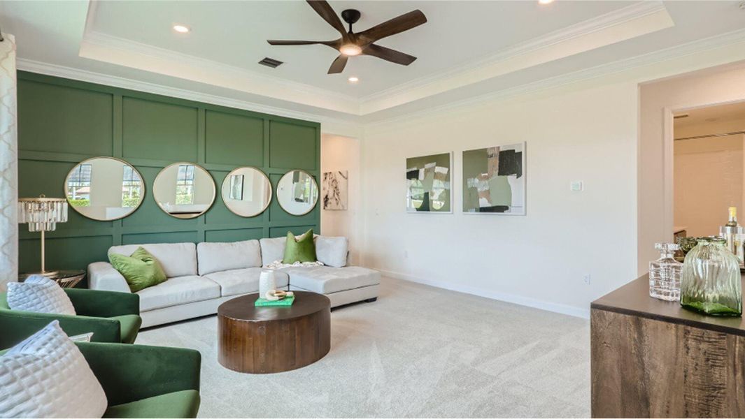 Furnished interior view inside a new home in Tesoro Club, Port St. Lucie (Image 4).
