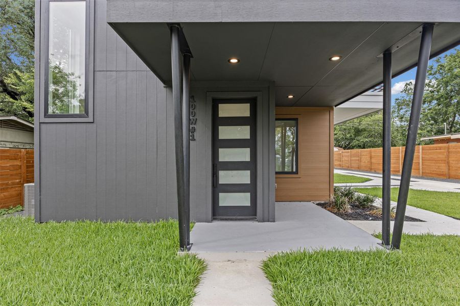 Exterior details and patio area of a home in , Austin (Image 25). Exterior details and patio area of a home in , Austin (Image 25).