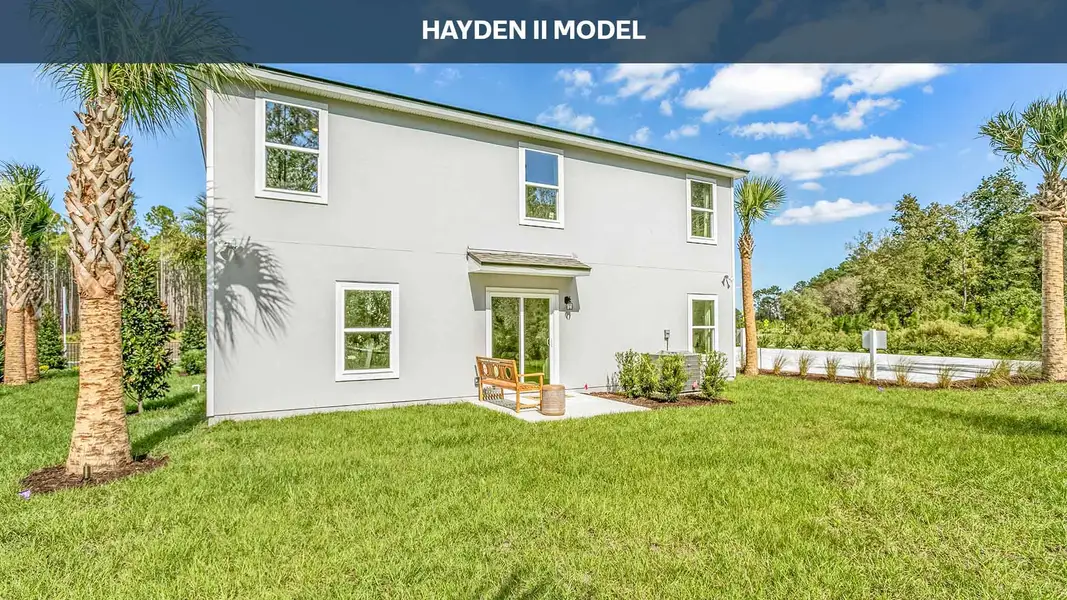 Representative exterior details of a home built from the HAYDEN II by D.R. Horton in Canopy Oaks, Kingsland (Image 4).
