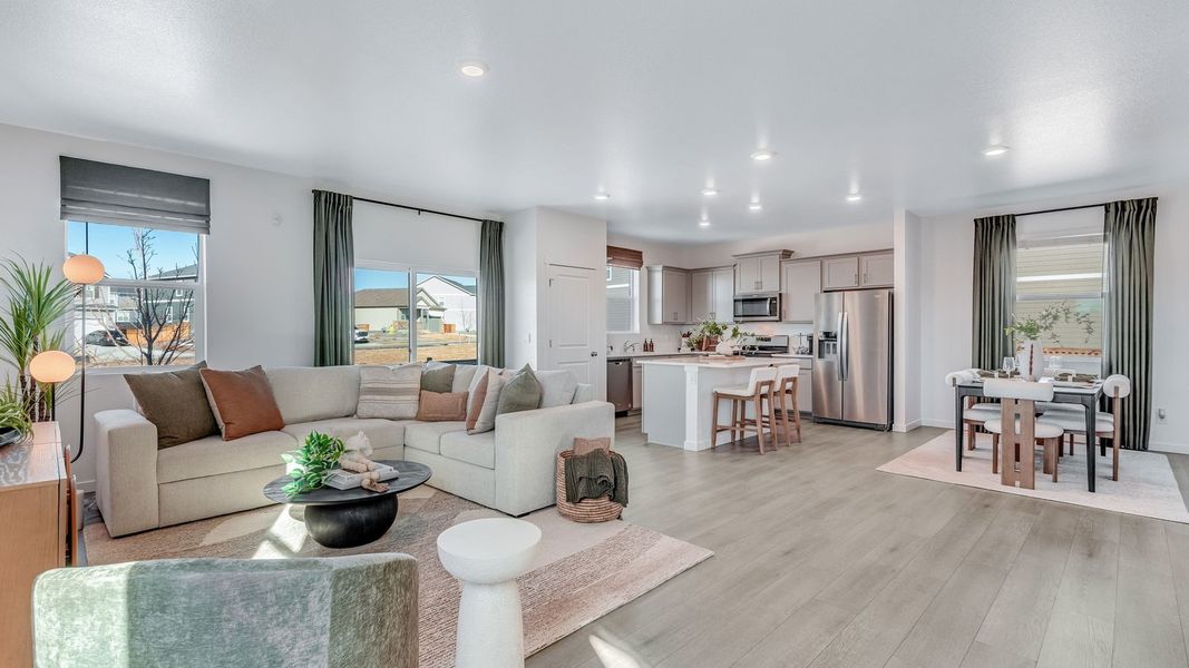 Representative furnished interior of a home built from the Elder by D.R. Horton in Prairie Song, Windsor (Image 4).