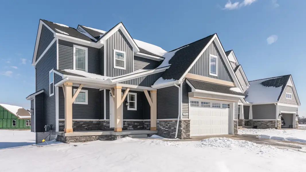 Representative exterior photo of a completed home built from the The Eaton by Norfolk Homes in Offsite Builds Southern Michigan, Ann Arbor, MI (Image 26).