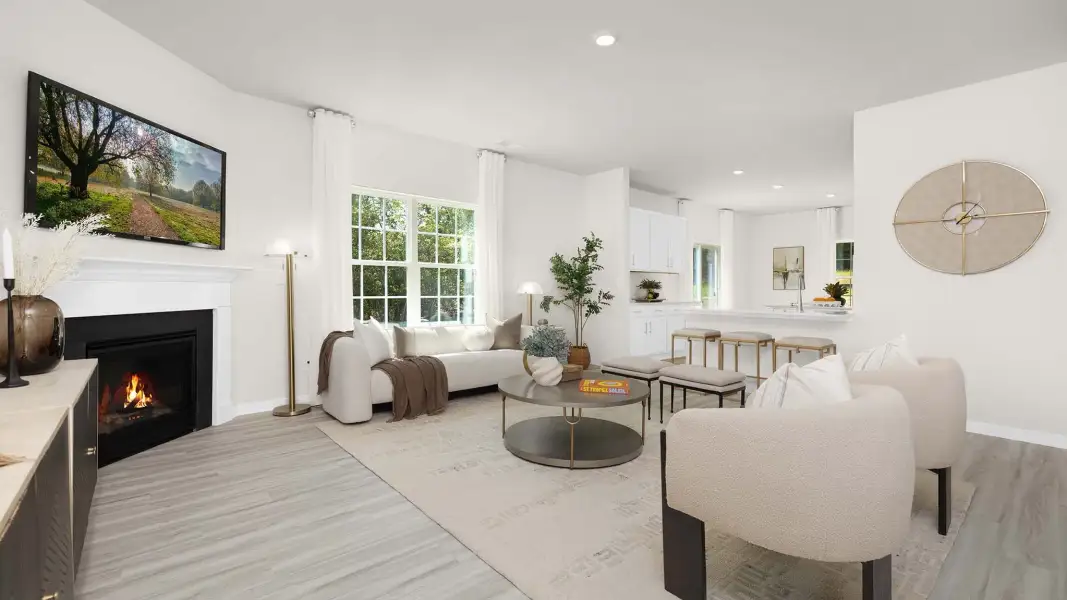 Furnished interior view inside a new home in Reedy Creek Preserve, Charlotte (Image 10).