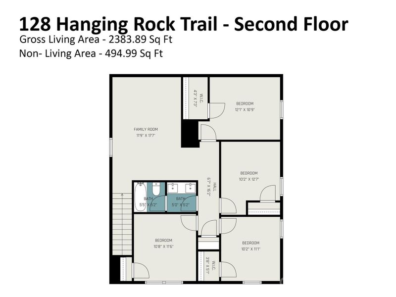 2D floor plan layout of this home in Sullivan Farm, Statesville, NC (Image 6).