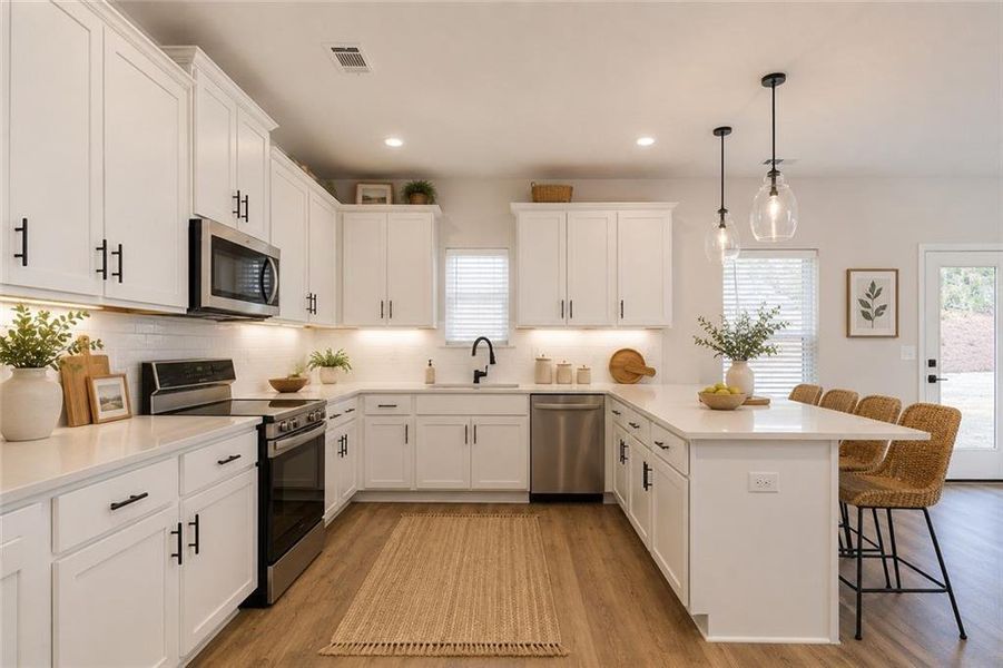 Furnished interior view inside a new home in , Dallas (Image 4).