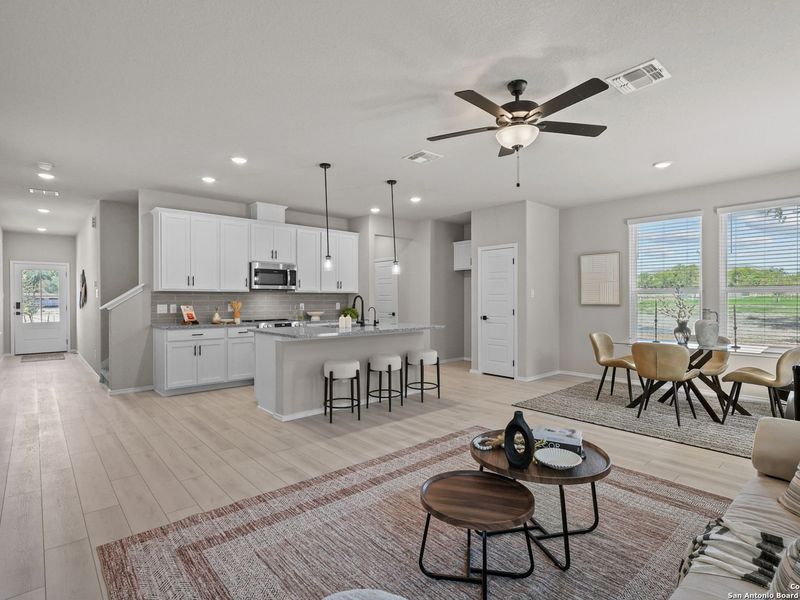 Furnished interior view inside a new home in Cedar Heights, San Antonio (Image 11). Furnished interior view inside a new home in Cedar Heights, San Antonio (Image 11).