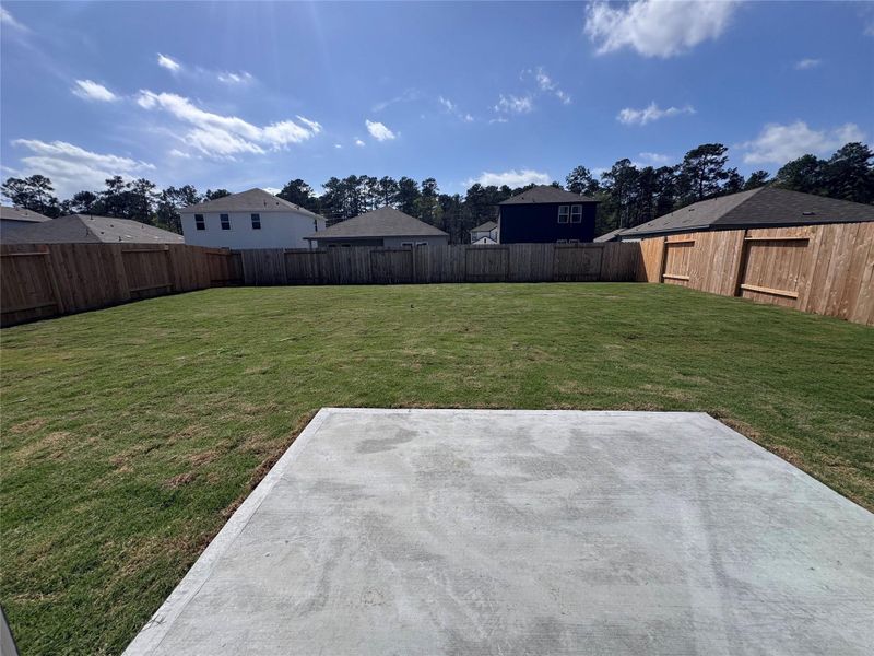 Exterior details and patio area of a home in Spring Creek Trails, Magnolia (Image 12).
