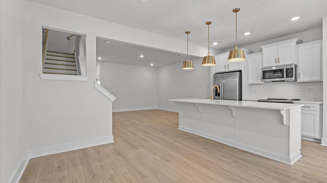 Memorable meals start in this exclusive dining space featuring elegant trim and natural light at Gresham Station