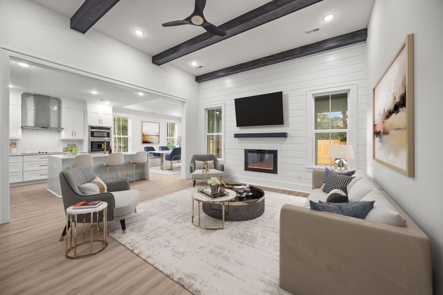 Furnished interior view inside a new home in , Johns Island (Image 2).