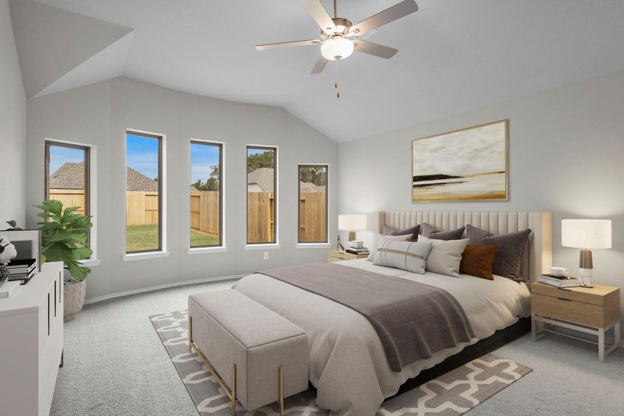 Furnished interior view inside a new home in The Highlands 45', Porter (Image 9).