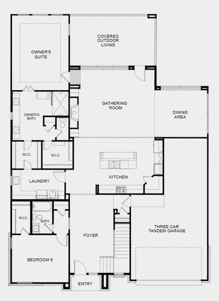 Additional Highlights include: Pendant lights over kitchen island, gas stub at patio, whole house quartz countertops, and revwood flooring.