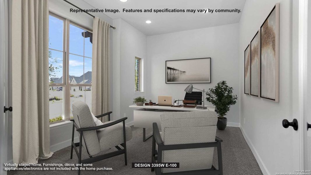 Furnished interior view inside a new home in Johnson Ranch 55', Bulverde (Image 5).