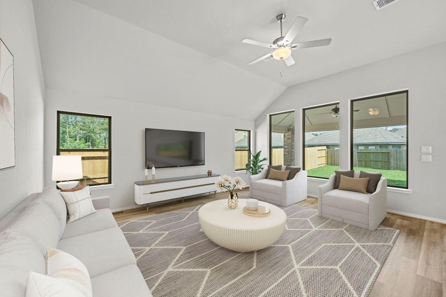 Furnished interior view inside a new home in The Trails, New Caney (Image 6).