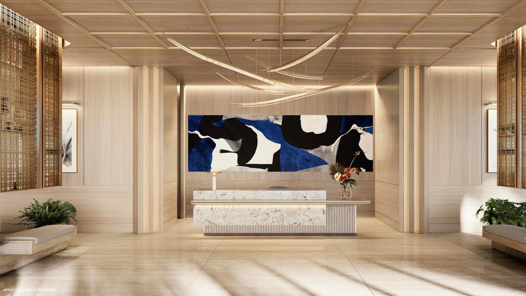 Furnished interior view inside a new home in The Ritz-Carlton Residences, West Palm Beach (Image 8).