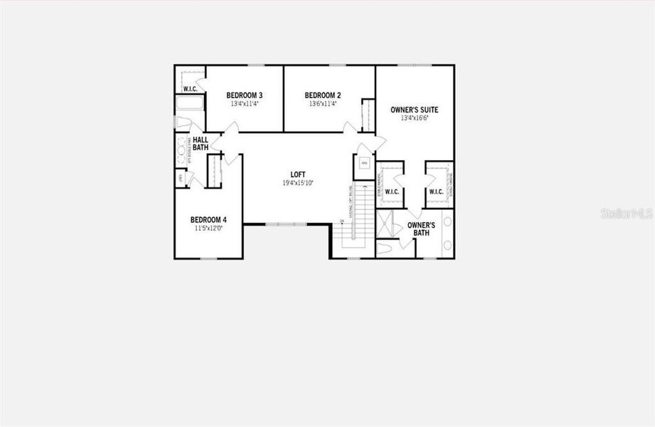 Pensacola Floorplan - Second Floor