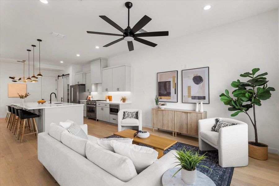 Furnished interior view inside a new home in , Austin (Image 7). Furnished interior view inside a new home in , Austin (Image 7).