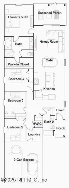 2D floor plan layout of this home in Stillwater | Active Adult 55+: Stillwater (40s) - Royal Collection, St. Johns, FL (Image 3). 2D floor plan layout of this home in Stillwater | Active Adult 55+: Stillwater (40s) - Royal Collection, St. Johns, FL (Image 3).