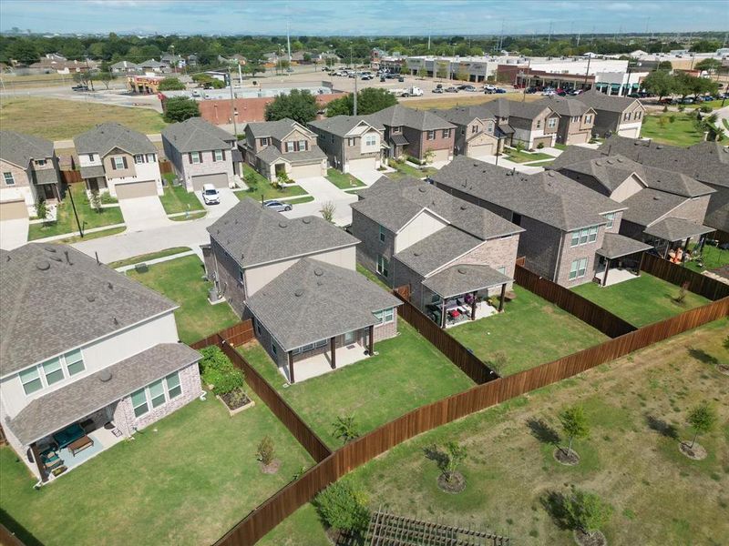 Birds eye view of property