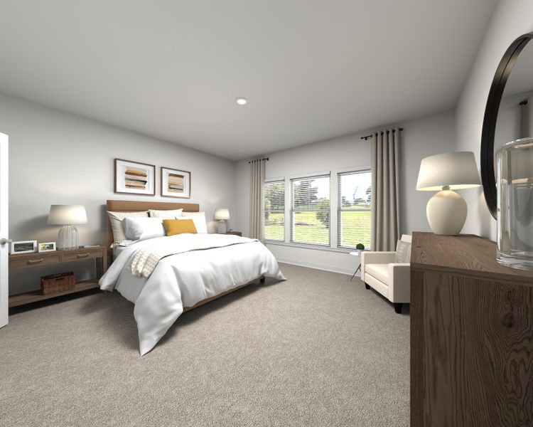 The primary suite offers a private retreat.