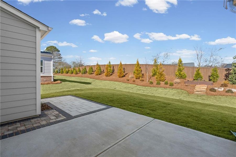 Exterior details and patio area of a home in Berkeley Mill, Cumming (Image 16).