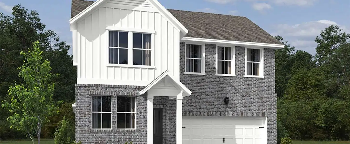 Representative exterior photo of a completed home built from the Blake by Ashton Woods in Cedars of Cane Ridge | 55+ Community, Antioch, TN (Image 1). Representative exterior photo of a completed home built from the Blake by Ashton Woods in Cedars of Cane Ridge | 55+ Community, Antioch, TN (Image 1).