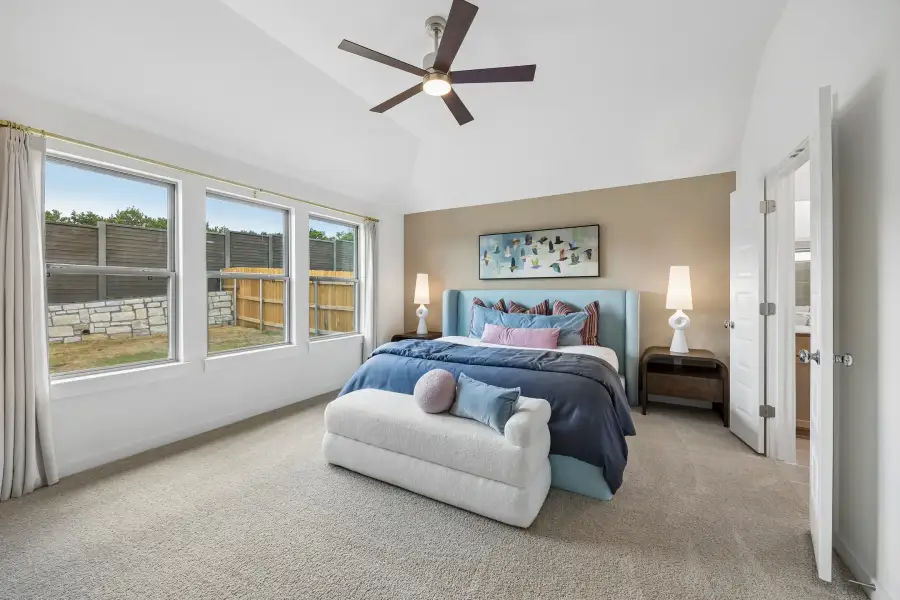 Primary Suite in the Pecos home plan by Trophy Signature Homes – REPRESENTATIVE PHOTO