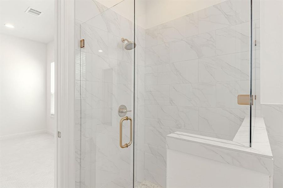 Separate shower in owner's suite