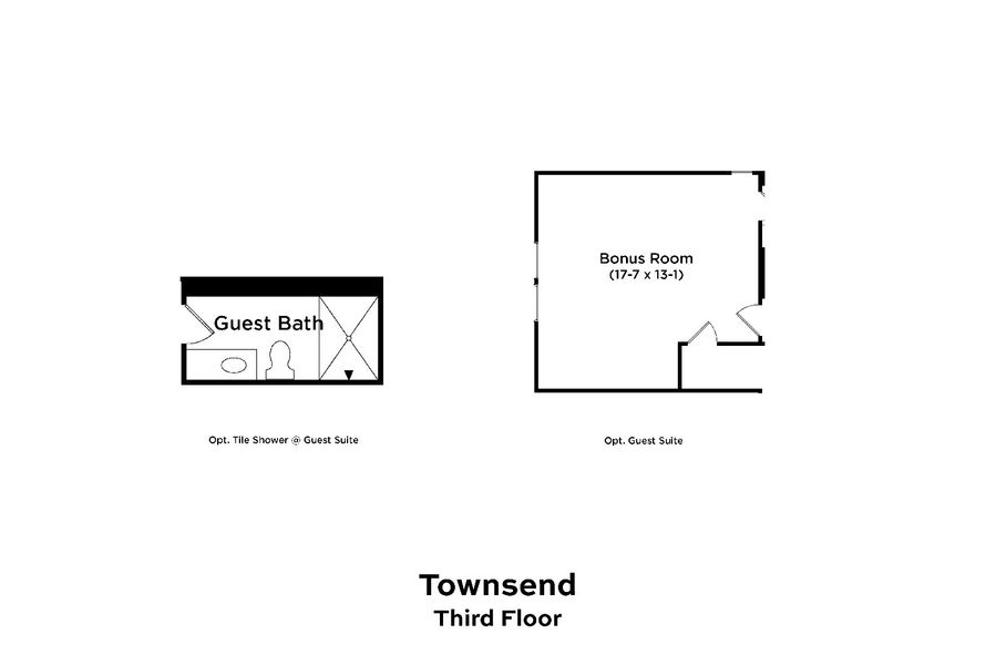 2D floor plan layout for the Townsend by DRB Homes in Reserve at Crowthorne, Zebulon, NC (Image 28).
