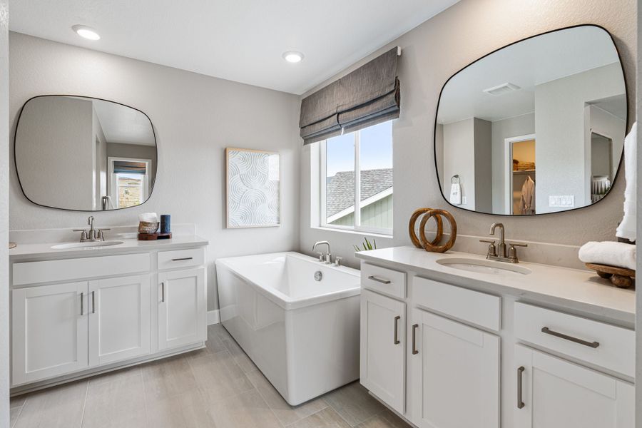 Representative furnished interior of a home built from the Fairmount by Taylor Morrison in Sugar Creek City Collection, Loveland (Image 26).