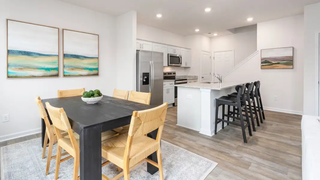 Furnished interior view inside a new home in North Village Townes, Greensboro (Image 9).
