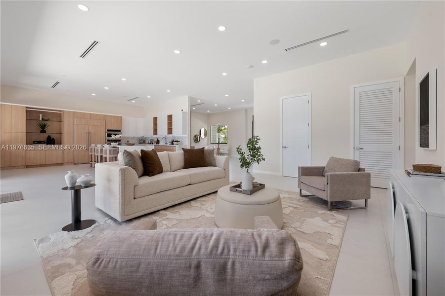 Furnished interior view inside a new home in , Miami (Image 11).