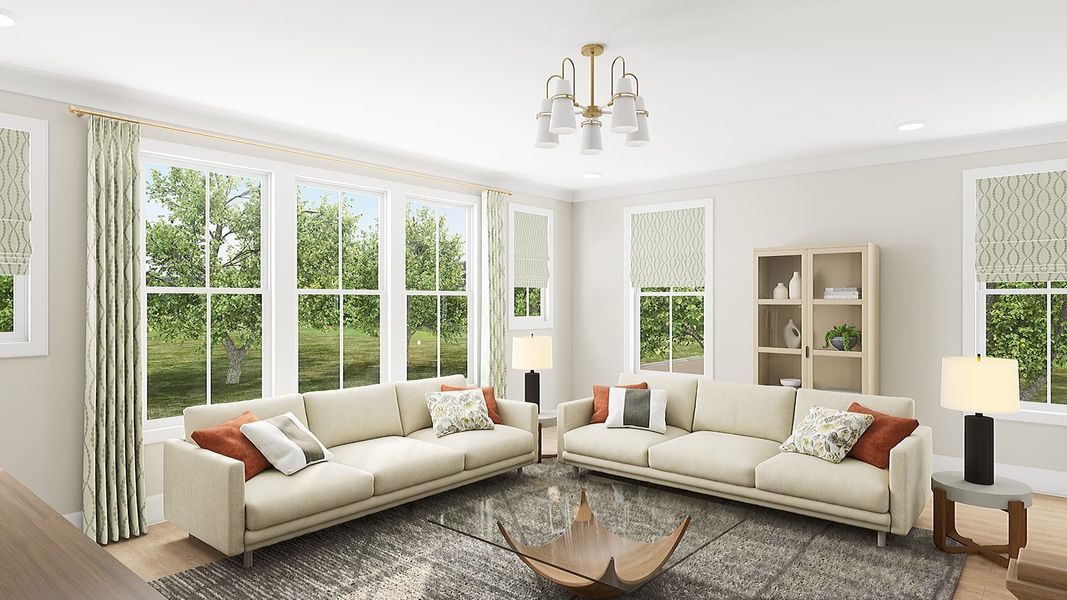 Representative furnished interior of a home built from the Marquis by Tri Pointe Homes in Ascend, Charlotte (Image 5).