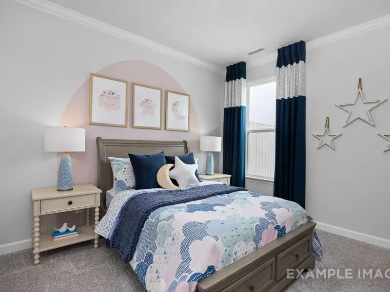 Furnished interior view inside a new home in Addison West, Holly Springs (Image 27).