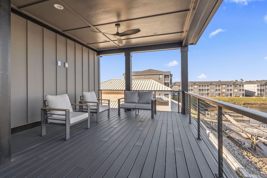 Exterior details and patio area of a home in , Little River (Image 30).