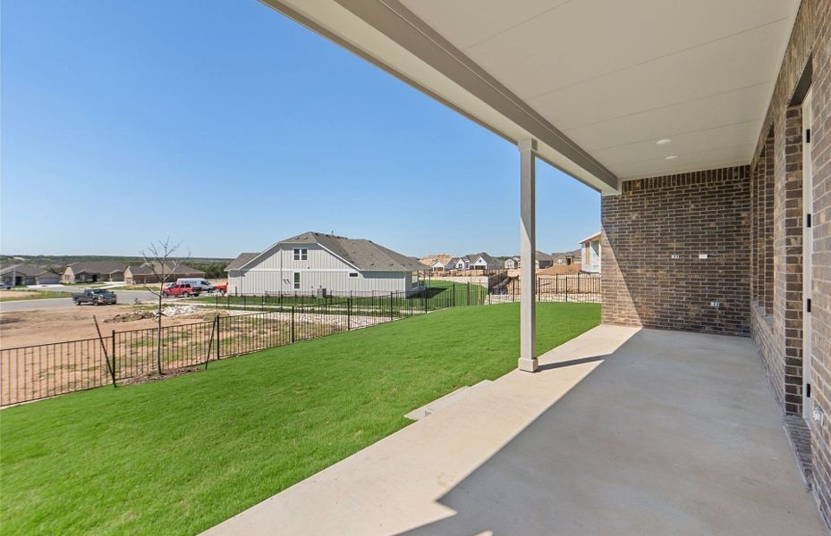 Exterior details and patio area of a home in Sun City Texas, Georgetown (Image 25).